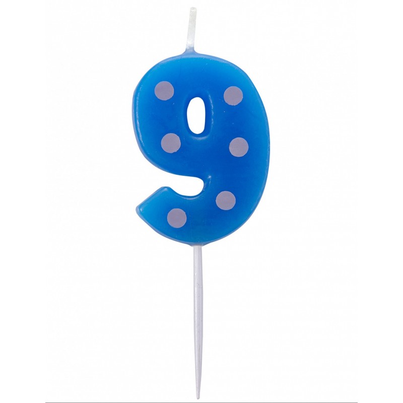 Amscan Number 9 Candle with Stars Party Accessory 