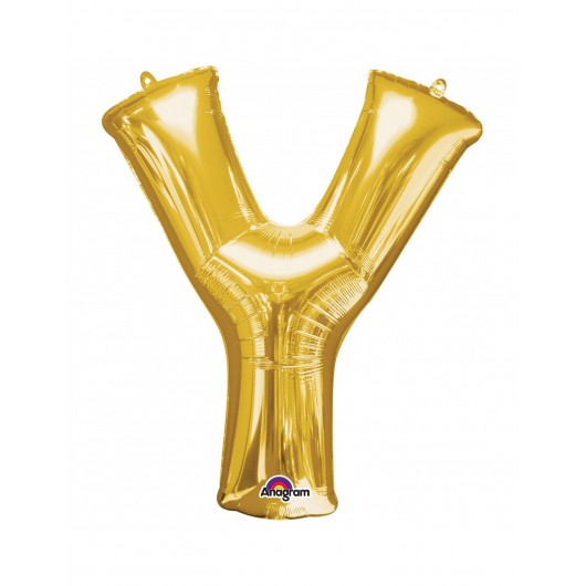 Luftballon Y 40 cm gold