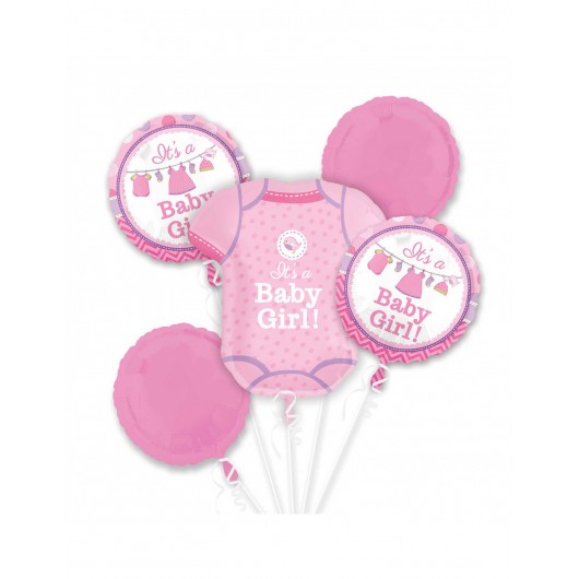 Kit 5 Luftballons ''It´s a baby girl''