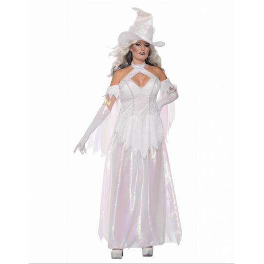 Kostüm weiße Hexe für Frauen