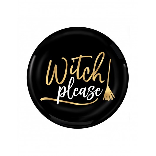 4x Plastiktablett Witch Please 19 cm
