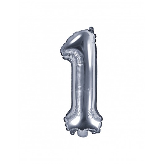 Nr. 1 Silber-Luftballon 35 cm