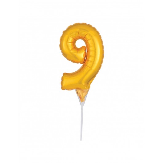 Nummer 9 Mini-Luftballon  für Kuchen