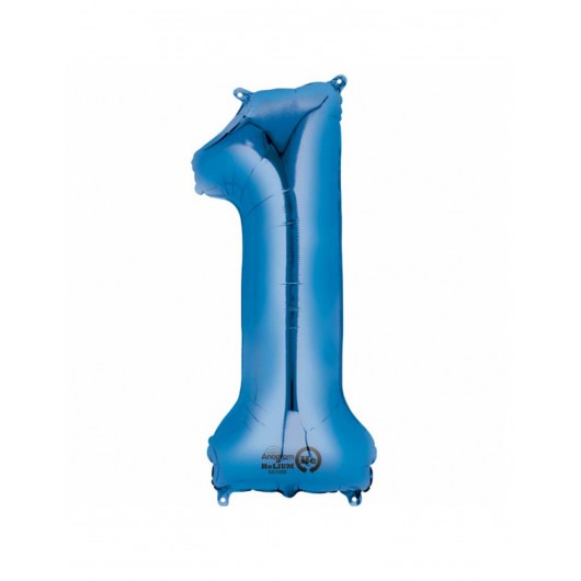 Formballon Nr. 1 blau 88 cm