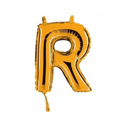 Mylar-Ballon ''R'' gold 35 cm