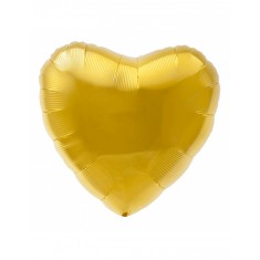 Mylar-Ballon Herz gold 55 cm