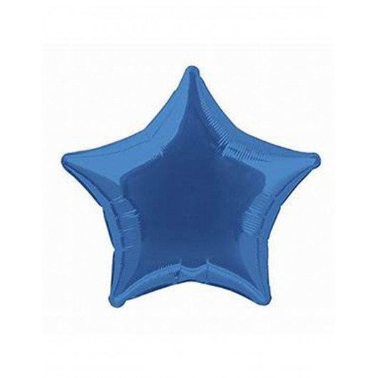 Mylar-Ballon Stern blau 50 cm
