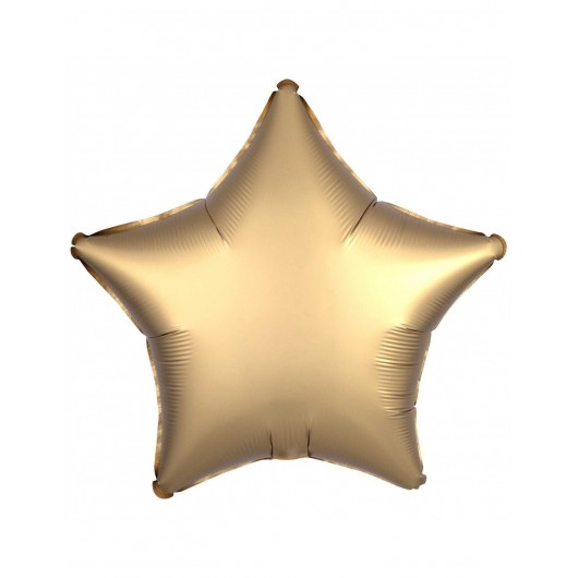 Mylar-Ballon Stern mattgold 55 cm