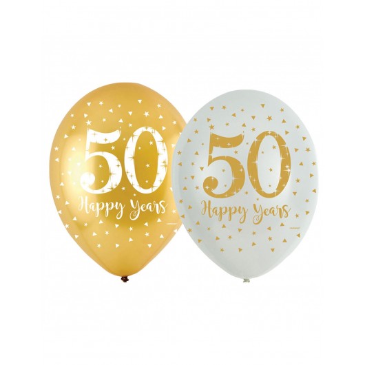 6x 50. Jahrestag Luftballon