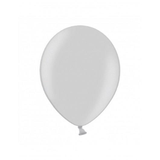 8x Luftballon silber metallic premium 30 cm