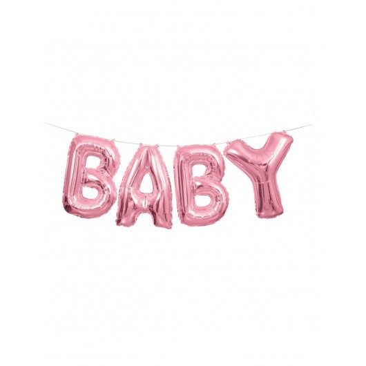 Girlande Ballon Baby rosa