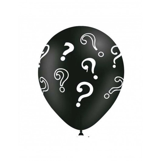 8x Latexballon Fragezeichen 30 cm