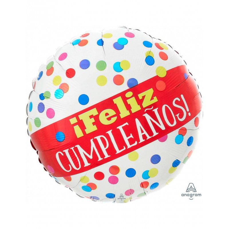 Mylar-Ballon Feliz Cumpleaños 45 cm