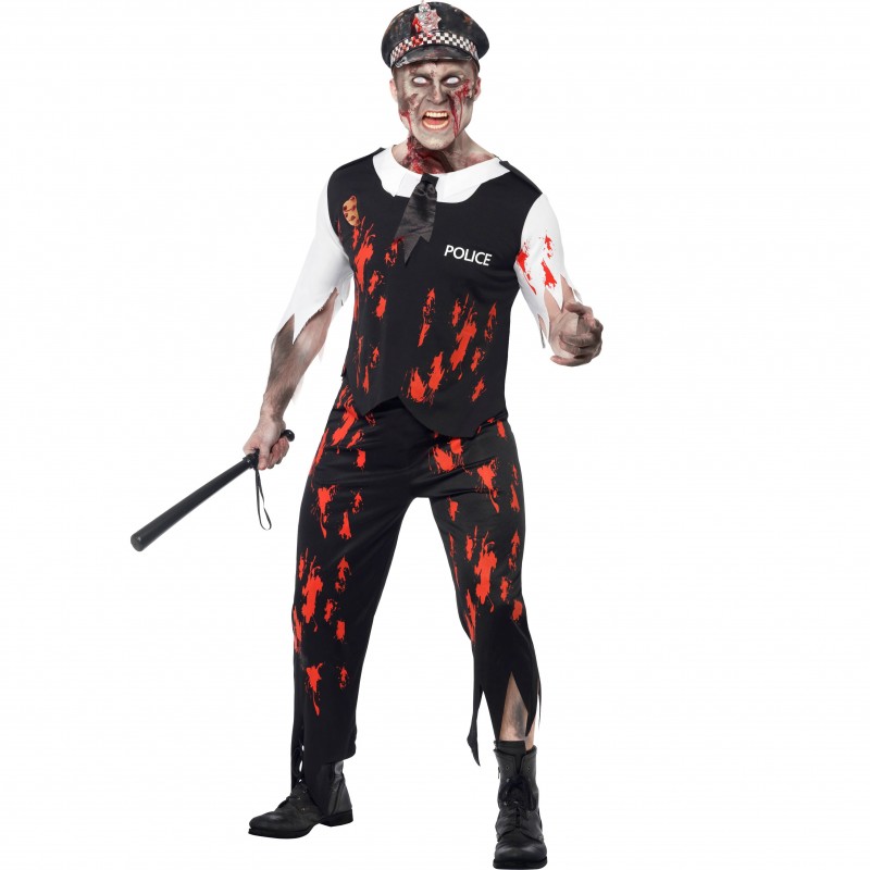 Kostüm Zombiepolizist für Herren