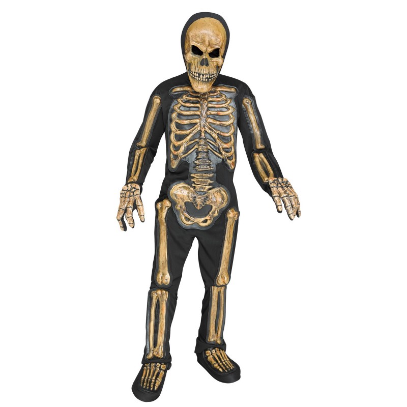 Kostüm realistisches Skelett für Jungen