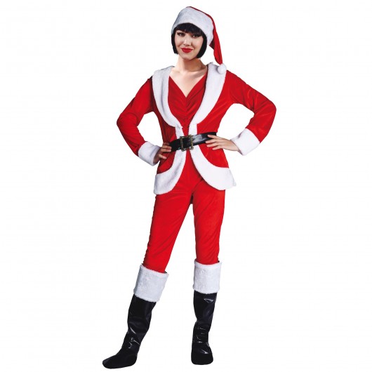 Santa-Kostüm mit Hosen für Damen