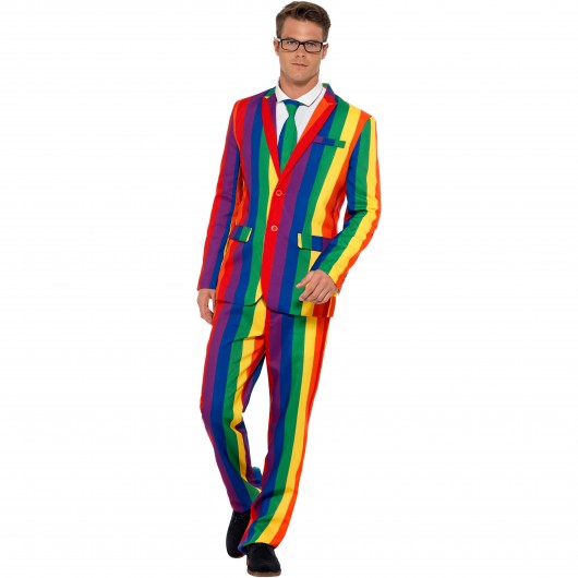Anzug Regenbogen-Print für Männer