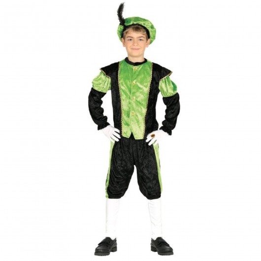 Kostüm grüner Page für Kinder