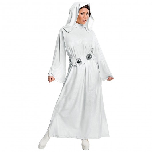 Kostüm Prinzessin Leia mit Kapuze für Frauen