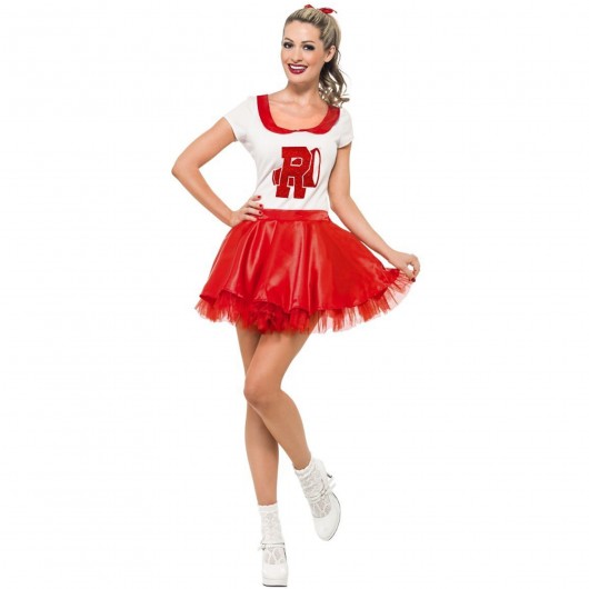 Kostüm Cheerleader Sandy Grease für Damen