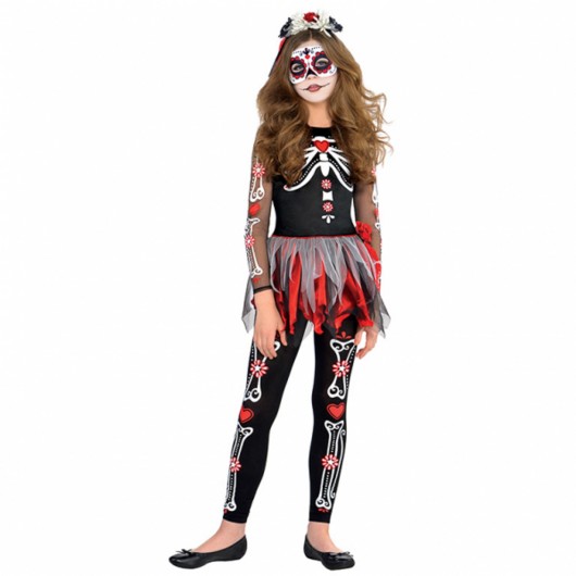 Scared-to-the-bone-Kostüm für Mädchen