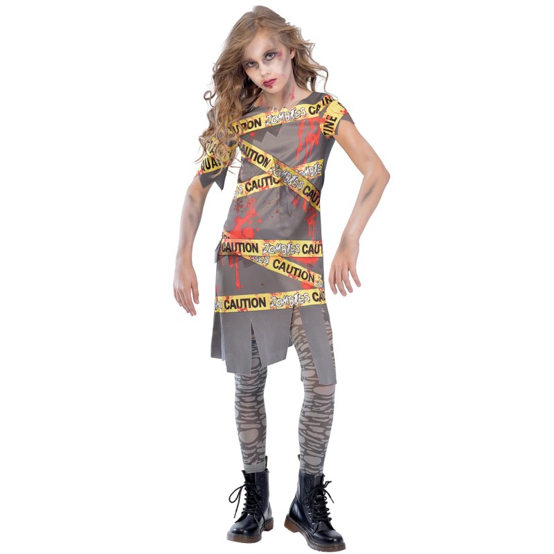Zombie-in-Quarantäne-Kostüm für Mädchen