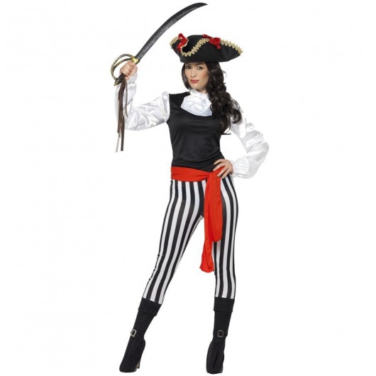 Kostüm blutrünstige Piratin für Frauen
