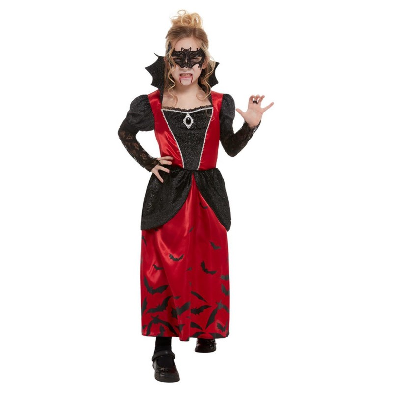 Kostüm Vampirin mit Fledermäusen für Mädchen