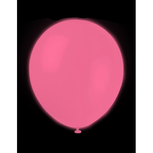 5x 23cm rosa Leucht-Luftballons