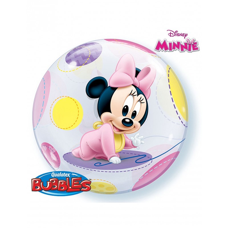 Bubble-Luftballon Minnie Mouse Baby, 55cm
