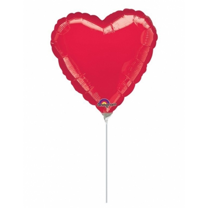 Minimylarballon Herz rot