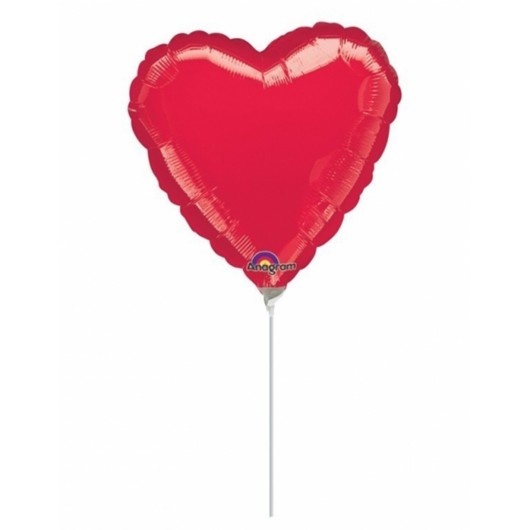 Minimylarballon Herz rot