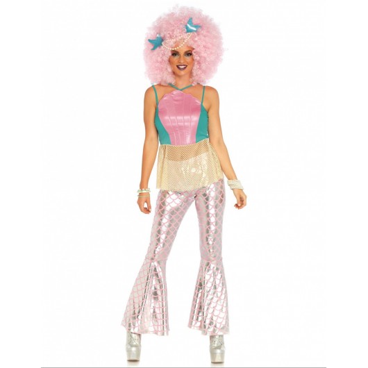 Kostüm Disco-Meerjungfrau für Frauen