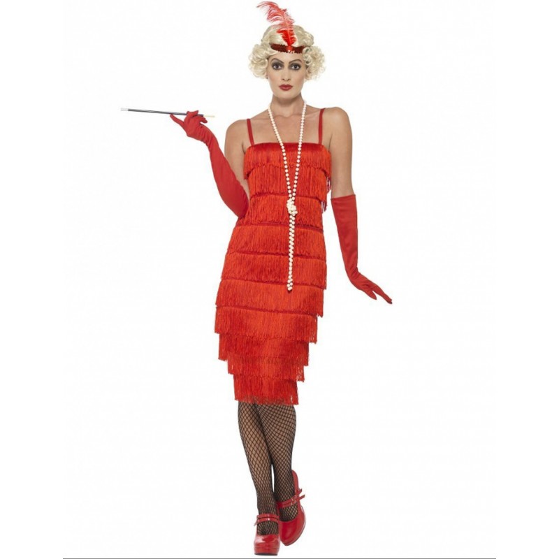 Kostüm 20er-Jahre rot für Frauen