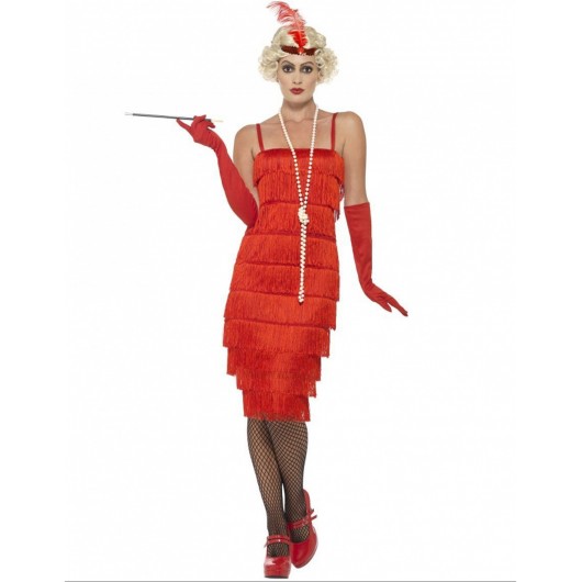 Kostüm 20er-Jahre rot für Frauen