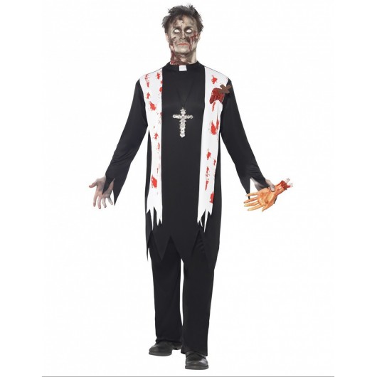 Kostüm Zombie-Priester für Männer