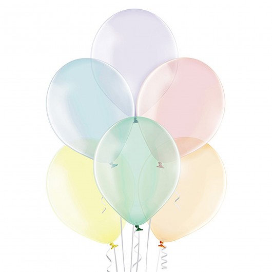 8x Luftballon kristall unsortiert premium 30 cm
