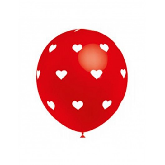 8x Latexballon Herzen 30 cm