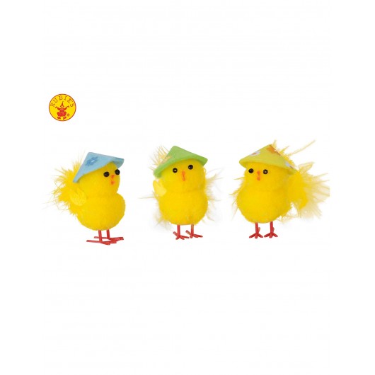 Gelbes Huhn mit Hut 5 cm