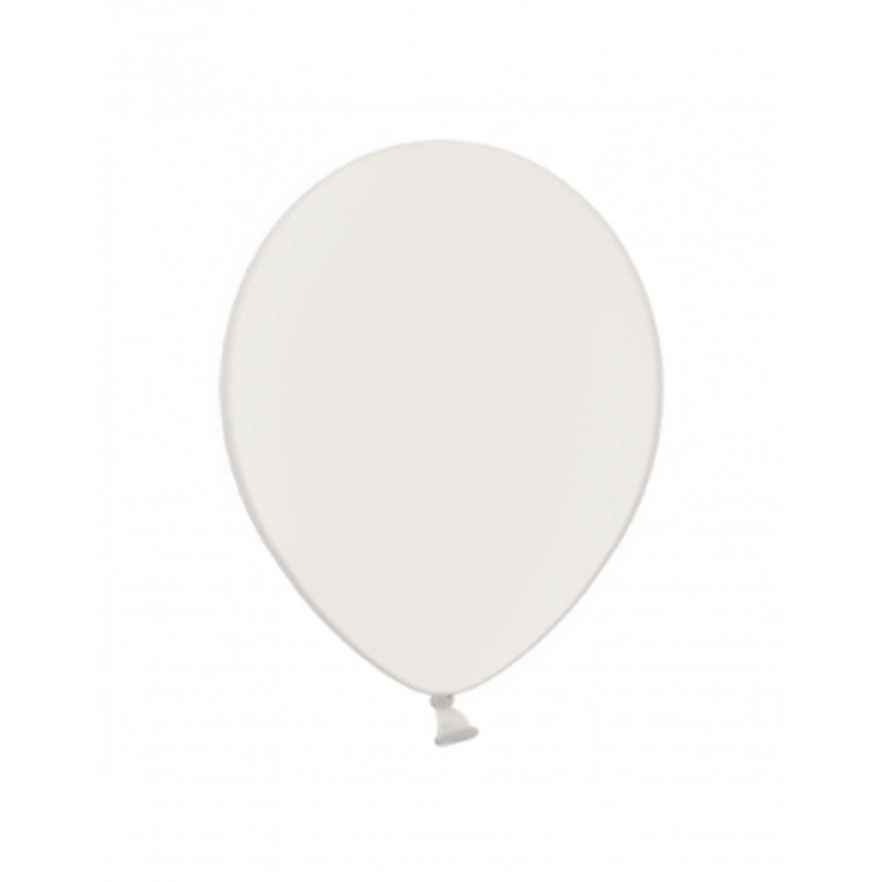 8x Luftballon weiß metallic premium 30 cm