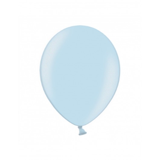 8x Luftballon hellblau metallic premium 30 cm