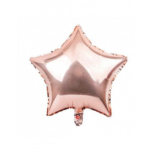 Mylar-Ballon roségoldener Stern 50 cm
