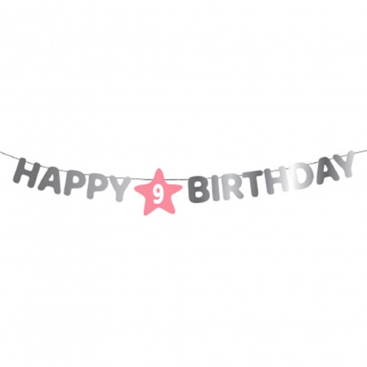 Banner 'Happy Birthday' Meerjungfrauen personalisierbar