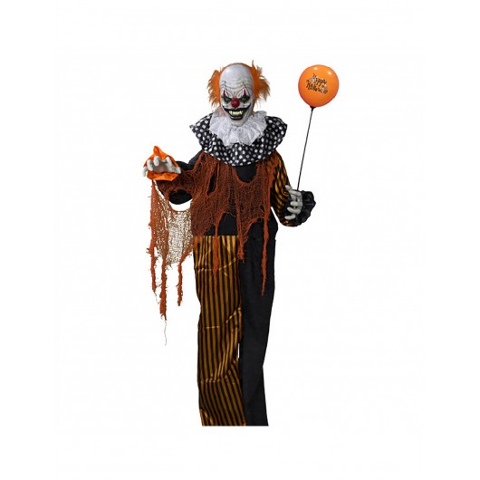 Horror-Clown mit Luftballon Happy Halloween