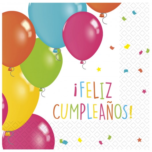 20x Serviette 'Feliz cumpleaños' Partyballons