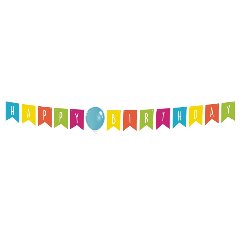 Banner 'Happy Birthday' Partyballons