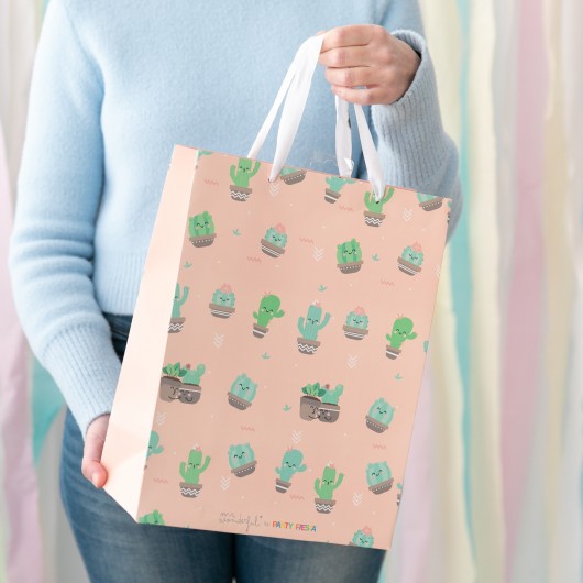 Geschenktüte Kaktus groß Mr. Wonderfil 33 x 25,5 cm