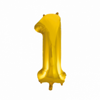 Formballon Nr. 1 gold 66 cm