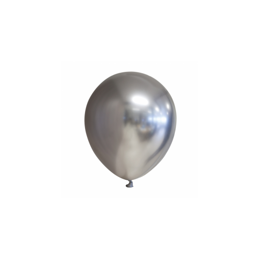 10x Ballon silber chome 30 cm
