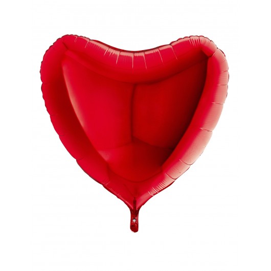 Mylar-Ballon Herz rot 90 cm